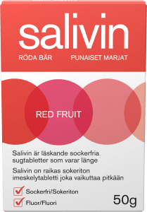 Salivin Red Fruit Sugtablett vid muntorrhet 50 g