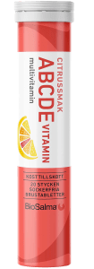 BioSalma ABCDE-multivitamin Citrus 20 brustabletter