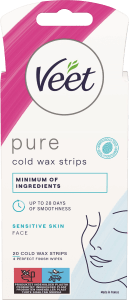 Veet Pure Wax Strips Face Sensitive Skin 20 st