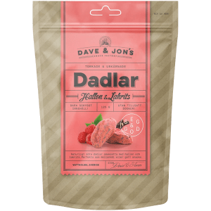 Dave & Jon's Dadlar Hallon/Lakrits 125 g