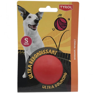 Tyrol Hundleksak Boll Ultrastuds Röd Small 6,25 cm