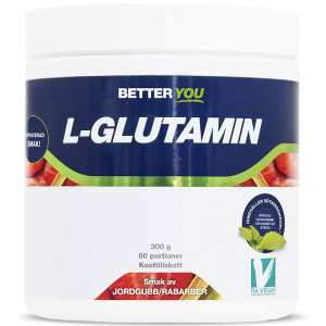 Better You Naturligt L-Glutamin Jordgubb/Rabarber 300 g