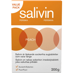 Salivin Sugtabletter Peach 200 g