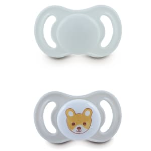 Esska Happy Mini Silikon 0-6 mån 2-pack Teddy/Grå