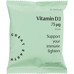 Great Earth Vitamin D3 75 µg refill 60 kapslar