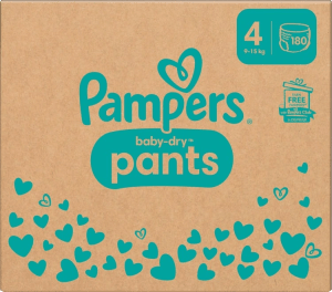 Pampers Baby-Dry stl 4 9-15 kg 180 st