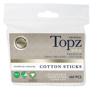 Topz Premium Original Organic Cotton Sticks Refill 160 st
