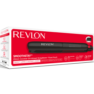 Revlon Smoothstay Coconut Oil-Infused Straightener + Travel Pouch