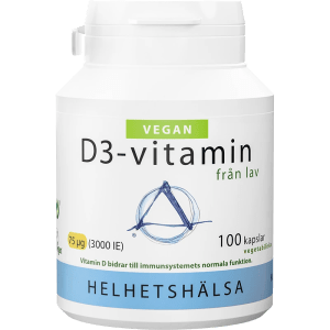 Helhetshälsa D3-vitamin Vegan 75 µg 3000 IE 100 kapslar