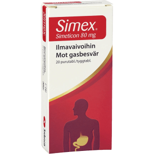 Simex Tuggtablett Simetikon 80 mg 20 st