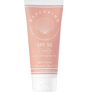 Beachkind Natural Sunscreen Sensitive Fragrance Free SPF 50 50 ml