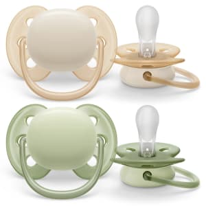 Philips Avent Ultra Soft Napp 0-6 mån Grön/Beige 2-pack