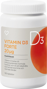 Hjärtats Vitamin D Forte 20µg Tablett 100 st