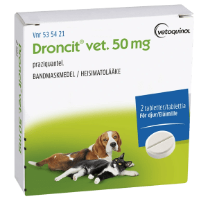 Droncit vet. tablett 50 mg 2 st
