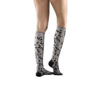 Mabs Cotton Knee Grey Leopard M