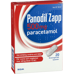 Panodil Zapp, filmdragerad tablett 500 mg, 20 st