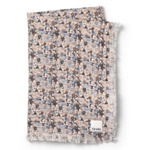 Elodie Soft Cotton Blanket Blue Garden Light 0-3 år