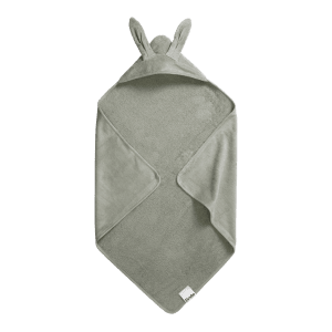 Elodie Hooded Towel Mineral Green Bunny 0-3 år