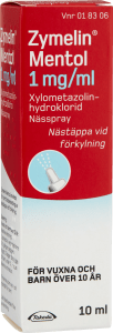 Zymelin Mentol nässpray 1 mg/ml 10 ml