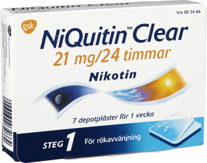 NiQuitin Clear depotplåster 21 mg/24 timmar 7 st