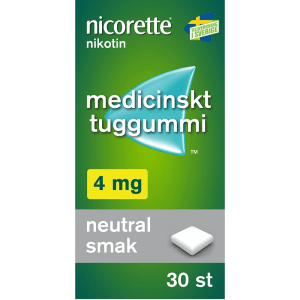 Nicorette medicinskt tuggummi 4 mg 30 st