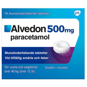 Alvedon munsönderfallande tablett 500 mg 16 st