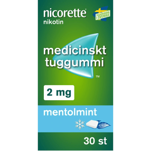 Nicorette Mentolmint medicinskt tuggummi 2 mg 30 st