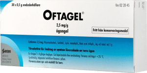 Oftagel ögongel i endosbehållare 2,5 mg/g 30 st