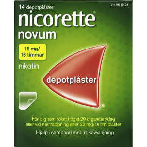 Nicorette Novum nikotinplåster 15 mg/16 timmar 14 st