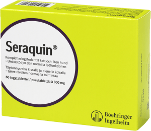 Seraquin tuggtablett för hund och katt 800 mg 60 st