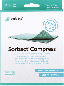Sorbact Compress 7 cm x 9 cm 10 st