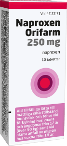 Naproxen Orifarm tablett 250 mg 10 st
