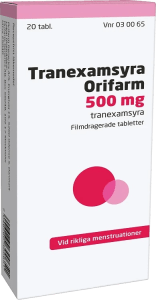 Tranexamsyra Orifarm filmdragerad tablett 500 mg 20 st