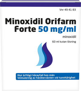 Minoxidil Orifarm Forte kutan lösning 50 mg/ml 60 ml