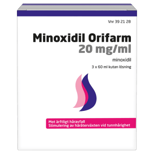 Minoxidil Orifarm kutan lösning 20 mg/ml 3x60 ml
