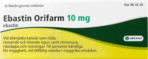 Ebastin Orifarm filmdragerad tablett 10 mg 30 st