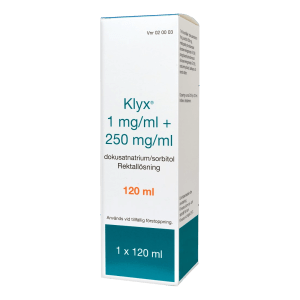 Klyx rektallösning 1 mg/ml + 250 mg/ml 120 ml