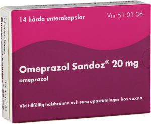 Omeprazol Sandoz enterokapsel 20 mg 14 st