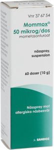 Mommox nässpray 50 µg/dos 60 doser