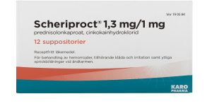 Scheriproct Suppositorium 1,3 mg/1 mg 12 st