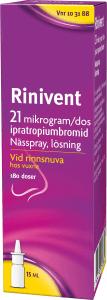Rinivent Nässpray 21 mikrogram/dos 15 ml