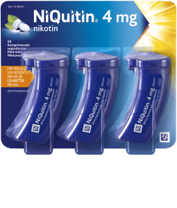 NiQuitin Komprimerad sugtablett 4mg Plastburk, 60(3x20) sugtabletter