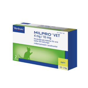 Milpro Vet för Katt 4 mg / 10 mg, 2 tabletter
