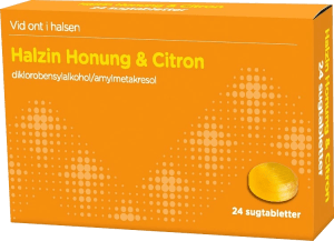 Halzin Honung & Citron Sugtablett Blister, 24tabletter