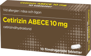 Cetirizin ABECE filmdragerad tablett 10 mg 10 st