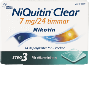 NiQuitin Clear Depotplåster 7mg/24timmar Plåster, 14st