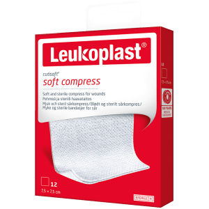 Leukoplast Cutisoft Kompresser 7,5 x 7,5 cm 12 st