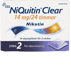 NiQuitin Clear Depotplåster 14mg/24timmar Plåster, 14st