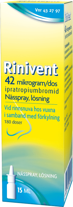 Rinivent Nässpray 42 mikrogram/dos 15 ml Rinivent