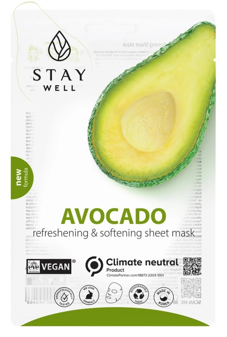 Stay Well Vegan Sheet Mask Avocado 1 st Stay Well